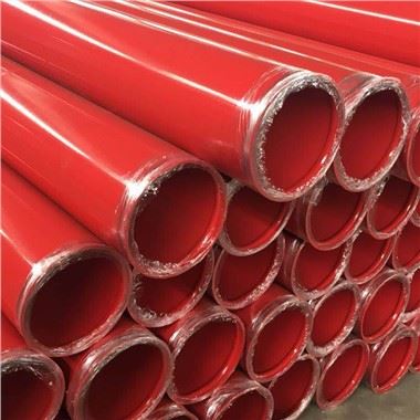 ASTM A795 Rot lackiertes Stahlrohr mit genuteten Enden